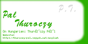 pal thuroczy business card